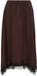 WE Fashion Dames midi rok met satijnen look en kant