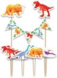 Paperdreams Taartdecoratie set dino - 9 stuks