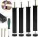 Shenzhen Haorui Industrial Technology Co., Ltd. Pieds de meuble en métal réglables de 30 cm - Jeu de 4 pieds pour lits, canapés et armoires avec vis de fixation