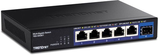 TRENDnet TEG-S5061 - 6-poorts 2.5G unmanaged switch