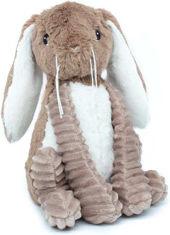 Les Déglingos - Les PTIPOTOS knuffeldier Le Lapin beige - pluche dier voor baby's - cadeau voor de geboorte