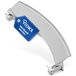 VIOKS Poignée de porte argent avec axes remplacement pour 00648581 & 00751783 - Siеmens Constructa Bosch poignée de machine à laver et poignée de porte de sèche-linge plastique