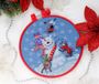 Abris Art Borduurpakket - Snowman Cat - Kerstman Kat