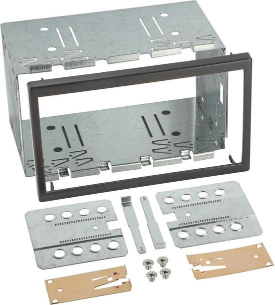 2-DIN frame ISO universeel - zwart - 113mm x 183mm