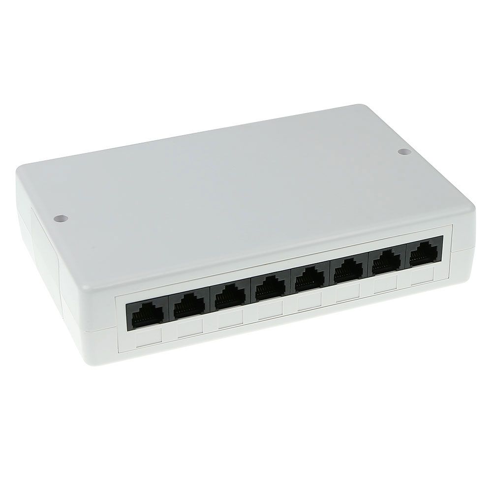 ACT FA5000 Modulair Opbouwdoos Unshielded 8-voudig CAT5E Wit