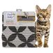 Fresh Kitty Duurzame XL Jumbo Foam kattenbakmat – BPA- en ftalaatvrij, waterbestendig, vallen afval van doos, scatterregeling, gemakkelijk schoon matten – grijs patroon 40 \"x 65\" (9052)