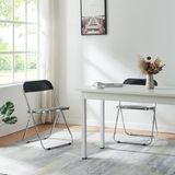 en.casa Klapstoel set van 2 Pornainen 74x46x47 cm zwart