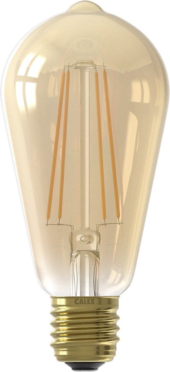 Calex LED Rustieklamp ST64 E27 4.5W 2100K Goud dimbaar