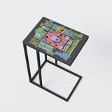 phoenix group AG Minecraft Bijzettafel, metaal, zwart, C-vorm