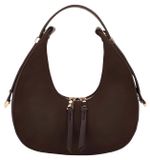 Gallantry, sac à main structuré pour femme avec double fermeture éclair élégante, marron