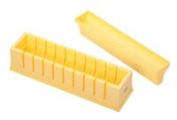 KC Blue World of Flavours Sushi Kit Met Houder, Snijgids en Geschenkdoos - Robuust Plastic, 23 x 6 x 7 Centimeter - Geel