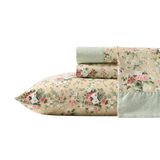 Laura Ashley Kingsize lakenset, ademend percal katoenen beddengoed met diepe zakken, chique woondecoratie, Oeko-Tex gecertificeerd (Serene Dream Brown, King)