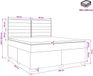 vidaXL Boxspringbed met matras Donkerbruin 160 x 200 cm Stof