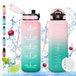 Vikaster Grote drinkfles, 1500 ml, BPA-vrij, lekvrij, geschikt voor koolzuurhoudende dranken, waterfles sport voor fiets, fitness, outdoor