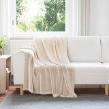 vidaXL - Dekentjes - 6 st - Beige - 130 x 150 cm - 2.98 kg - Fleece
