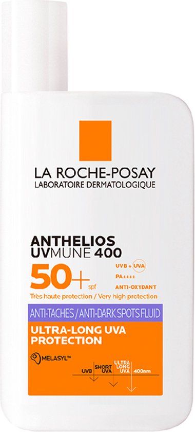 La Roche-Posay Anthelios UVMUNE 400 Anti-Pigmentvlekken Onzichtbare Zonnebrand Fluïde SPF50+ - 50ml