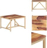 vidaXL Bijzettafel 60x60x40 cm massief hout