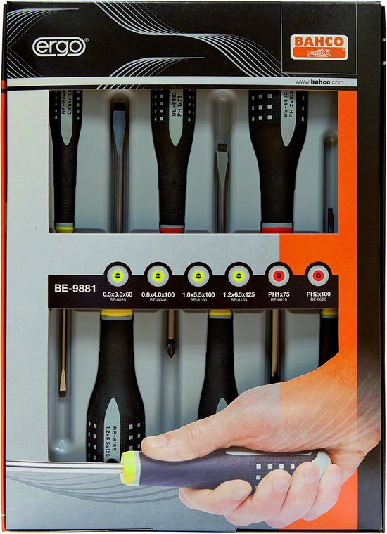 Bahco BE 9882 Schroevendraaierset - 6 delig