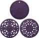 Sous-verres en silicone - Tapis résistant à la chaleur - Protège-cuisine - Motif antidérapant - Lot de 3 - Bleu