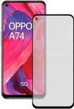 Displaybescherming KSIX Displaybescherming voor Oppo A74, 5G, Full Glue, 2,5D, gehard glas, 9H, zwarte rand, 1 stuk
