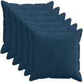 vidaXL Kussensloop 6 stuks Marineblauw Katoensatijn 55 x 55 cm
