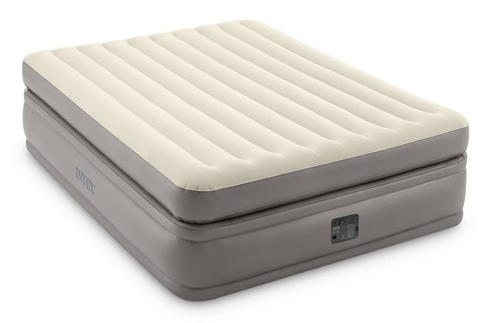 Intex Prime Comfort Luchtbed - Tweepersoons - Grijs/Beige - Met Ingebouwde Pomp