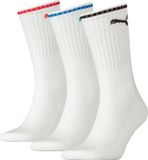 Puma Crew Sock Stripe (3-pack) - sokken - wit gestreept