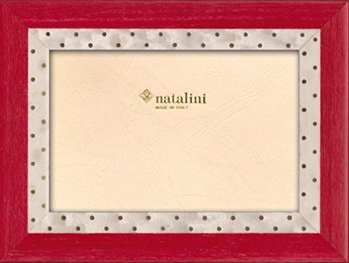 Natalini MARIE ROSSO\BIANCO 10X15 fotolijst met ondersteuning voor tafel, tulipwood, rood, 10 x 15 x 1,5