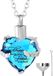 Luxe pendentif - avec chaîne - pour cendres, cheveux ou parfum - bijou commémoratif - collier de cendres - bijou commémoratif - urne - incl. entonnoir à cendres et pochette de rangement - BLEU CIEL