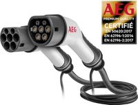 Câble de chargement pour véhicules électriques et hybrides, Type 2, 3 phases, 32A, 480V AC, jusqu'à 22kW, 5 mètres de long