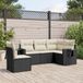 Maison Exclusive - Ensemble de meubles de jardin 5 pièces avec canapé et coussins, noir, en polyrotin