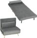 HOMCOM Slaapfauteuil - Polyester - Donkergrijs