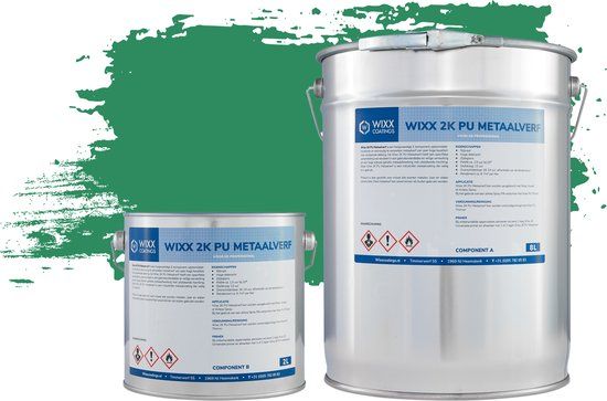 Wixx 2K PU Metaalverf - 5L - RAL 6024 | Verkeersgroen