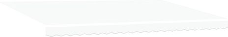 vidaXL - Vervangingsdoek - zonnescherm - voor - 5 x 3,5 m - Wit - Polyester