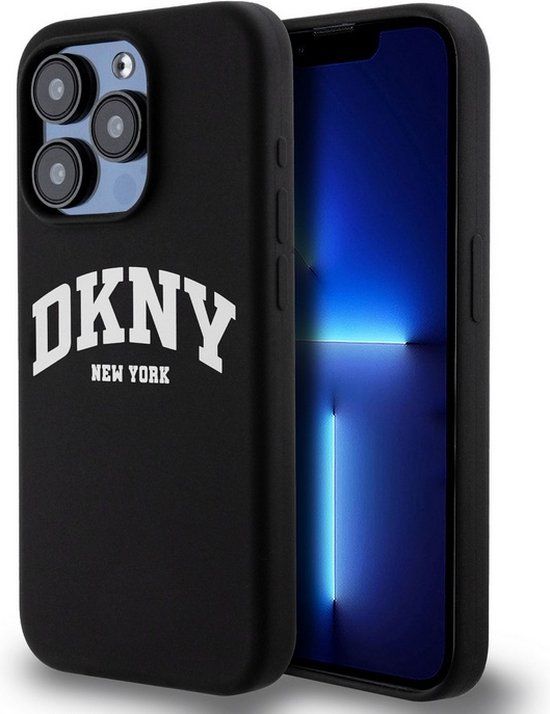 DKNY Silicone Arch Logo Back Case for Apple iPhone 15 Pro - Black