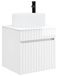 Meuble lavabo mural Laqué blanc brillant 49 x 44,5 x 80 cm