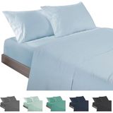 ECOMMERC3 Beddengoedset, 4-delig, extra zacht, voor bedden met een breedte | Katoen/polyester: 50% katoen, 50% polyester, 2 kussenslopen, ademend, gemakkelijk te wassen, Spaanse kwaliteit