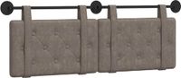 vidaXL - Hangend hoofdbord - Grijs - Antiek - PU