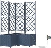 vidaXL Plantenbak Grijs 80 x 80 x 142 cm PP