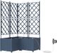 vidaXL Plantenbak Grijs 80 x 80 x 142 cm PP