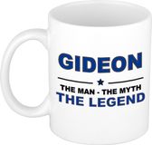 Bellatio Decorations naam cadeau mok - Gideon - man myth legend - koffiemok - 300 ml - collega - vaderdag