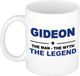 Bellatio Decorations naam cadeau mok - Gideon - man myth legend - koffiemok - 300 ml - collega - vaderdag