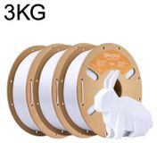 PLA+ filament d'imprimante 3D 1,75 mm - PLA Plus - Précision de ±0,03 mm - Faible déformation - Bobine de 3 kg - Blanc froid