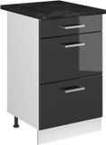 Vicco Keukenonderkast R-Line, Antraciet Hoogglans/Wit, 50 cm