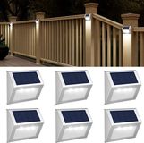 Merkloos / Sans marque Lumehelbed Handels GmbH Buiten Solar Lampen – Solar Aangedreven Terraslampen Waterdicht – Schuttingpaal Verlichting voor Achtertuin, Terras, Trap en Muur – 3LED Koud Licht – 6 Pack
