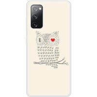 Samsung Siliconen hoesje compatibel met Galaxy S20 FE I Love Owls
