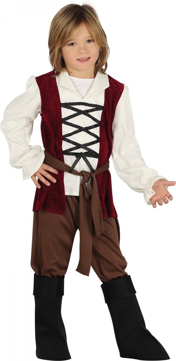 Generik Middeleeuws taverne outfit voor jongens - Verkleedkleding