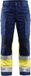 Blåkläder Dames werkbroek High Vis met stretch 7161-1811 - Marine/High Vis Geel - D24