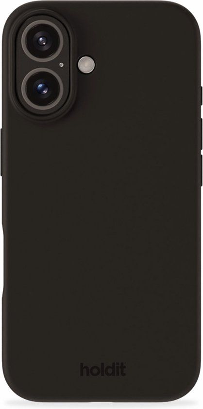 Holdit Silicone Case geschikt voor Apple iPhone 16 - Zwart