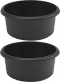 Whitefurze Afwasteil/afwasbak - 2 stuks - 4 liter - Zwart